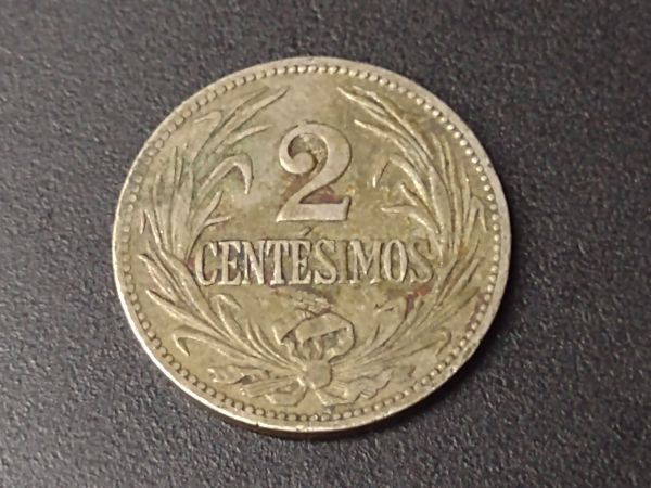 Uruguai  2 Centésimos 1924 CuNi - 976L -